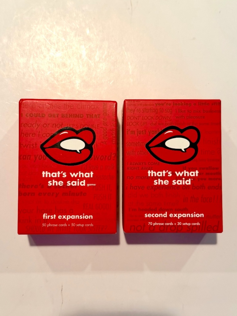 That’s What She Said Game Expansion Packs 1&2